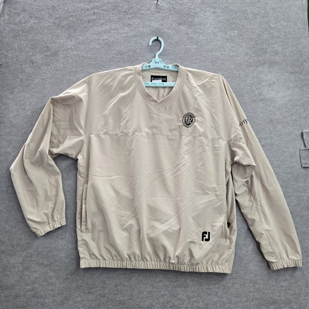Footjoy Jacket‎ L Beige Copper River Embroidery Logo Long Sleeve